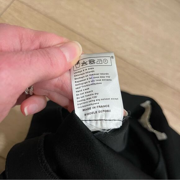 Maje Black Straight Wide Leg Bootcut Acetate Professional Dress Pants Size 40/L - Picture 5 of 7